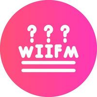 wiifm creativo icona design vettore