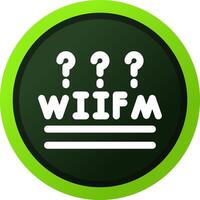 wiifm creativo icona design vettore