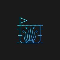 icona di vettore gradiente di algacultura per tema scuro