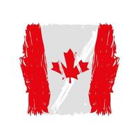 bandiera canadese del grunge vettore