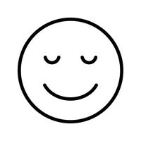 Calmo Emoji Vector Icon