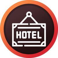 Hotel creativo icona design vettore