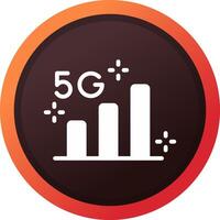 5g creativo icona design vettore