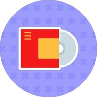 disco piatto etichetta icona vettore