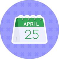 25 di aprile piatto etichetta icona vettore