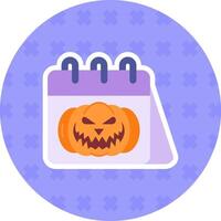 Halloween piatto etichetta icona vettore