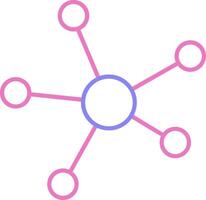 connessione lineare Due colore icona vettore