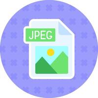 jpg file formato piatto etichetta icona vettore