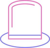 superiore cappello lineare Due colore icona vettore