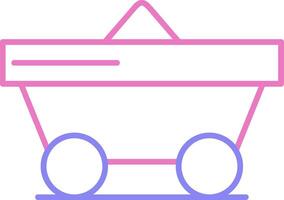 carrello lineare Due colore icona vettore