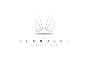 sunburst luce del giorno luminosa natura riflessione leggero astratto minimalista logo vettore