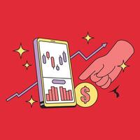 mobile App di digitale finanziario tecnologia vettore