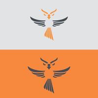 minimalista aquila volare logo design vettore