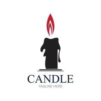 candela fiamma logo nel un' cornice,luminosa fuoco forma vettore illustrazione