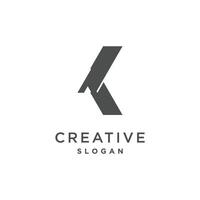 lettera K logo vettore illustrazione idea con creativo concetto