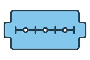 rasoio lama icona. icona relazionato per rasatura e toelettatura. piatto linea icona stile. elemento illustrazione vettore