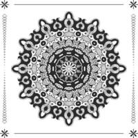 islamico mandala linea arte arabo stile design con buio umore vettore