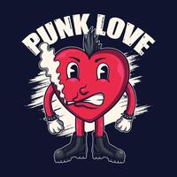 amore personaggio punk vettore illustrazione