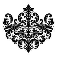 ai generato mano disegnato nero linea Vintage ▾ lavorato calligrafico vortici, distintivi. angoli decorativo ornato fiorisce elementi confine telaio vettore