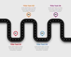 avvolgimento strada sentiero Infografica modello design vettore