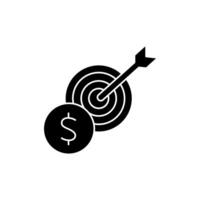 finanziario obiettivi concetto linea icona. semplice elemento illustrazione. finanziario obiettivi concetto schema simbolo design. vettore