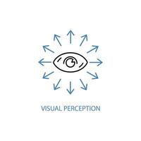 visivo percezione concetto linea icona. semplice elemento illustrazione. visivo percezione concetto schema simbolo design. vettore