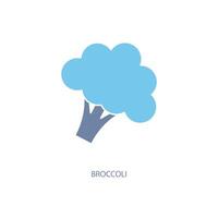 broccoli concetto linea icona. semplice elemento illustrazione. broccoli concetto schema simbolo design. vettore