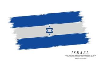 Israele bandiera spazzola vettore sfondo. grunge stile nazione bandiera di Israele spazzola ictus isolato su bianca sfondo