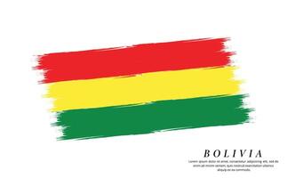 Bolivia bandiera spazzola vettore sfondo. grunge stile nazione bandiera di Bolivia spazzola ictus isolato su bianca sfondo