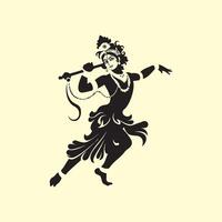 krishna silhouette vettore arte, icone, e grafica