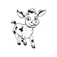 mucca cartone animato vettore immagini