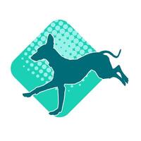 silhouette di un attivo cane animale domestico animale vettore
