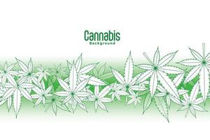galleggiante marijuana le foglie su bianca sfondo vettore