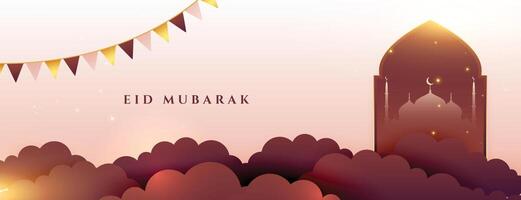 carta stile eid mubarak bellissimo sfondo per festivo stagione vettore
