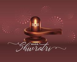 contento maha shivratri celebrazione carta con signore shiv tremante design vettore