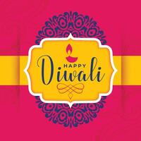 Diwali mandala stile decorativo ragnatela bandiera design vettore