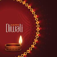 attraente contento Diwali tradizionale Festival sfondo vettore