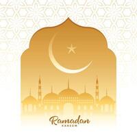 tradizionale auguri carta di Ramadan kareem Festival stagione vettore