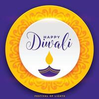 contento Diwali manifesto auguri carta nel bello colori vettore
