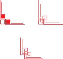 Cinese tradizionale angolo elementi. isolato su bianca sfondo vettore