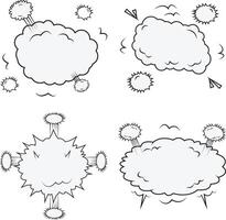 i fumetti esplosione nuvole. per dialogo nel i fumetti. vettore illustrazione impostato