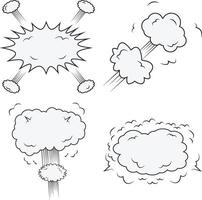 i fumetti esplosione nuvole. per dialogo nel i fumetti. vettore illustrazione impostato