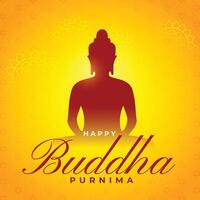 contento Budda purnima Festival sfondo per culturale e spirituale Guarda vettore