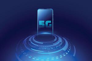 5g digitale futuristico mobile tecnologia concetto design sfondo vettore