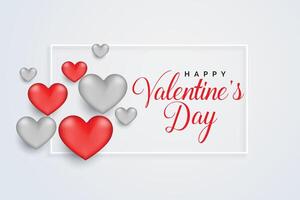 contento san valentino giorno celebrazione saluto carta design vettore