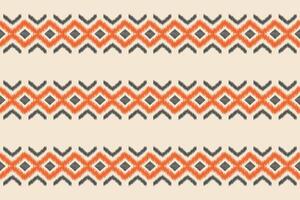 etnico ikat tessuto modello geometrico stile.africano ikat ricamo etnico orientale modello Marrone crema sfondo. astratto, illustrazione. trama, abbigliamento, cornice, decorazione, motivo, tappeto. vettore