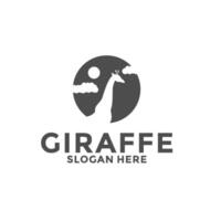 giraffa vettore logo, giraffa animale logo design modello