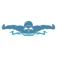 nuoto sport icona logo vettore