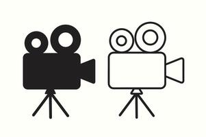 film telecamera icona vettore illustrazione