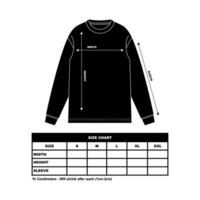 lungo manica dimensione grafico, moda capi di abbigliamento vettore illustrazione